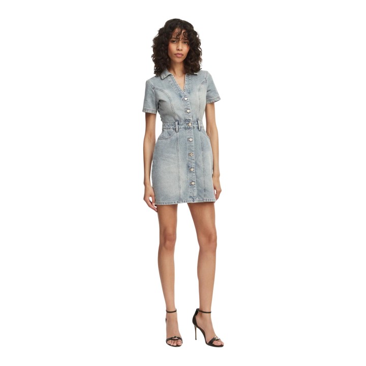 Vestido de mujer Morgan De Toi 241-ROGLA denim vista frontal completa
