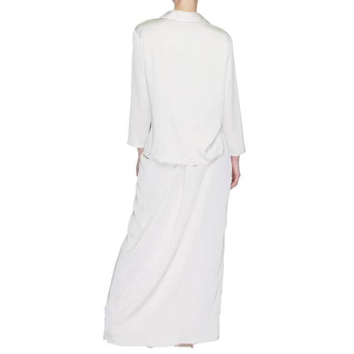 Vestido largo beige claro de mujer Sandro Ferrone S23XBDBELAMY vista posterior