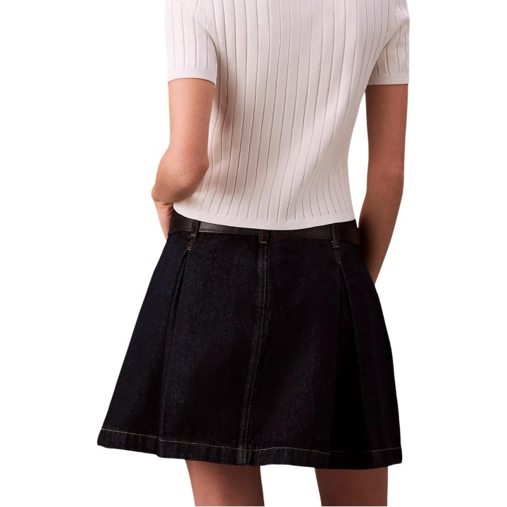 Falda vaquera de mujer Calvin Klein Jeans LV047C717G en negro vista posterior