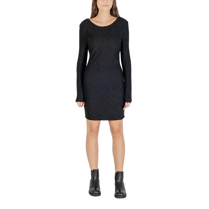 Vestido negro de mujer Jacqueline de Yong Jdymary L/S Lurex vista frontal