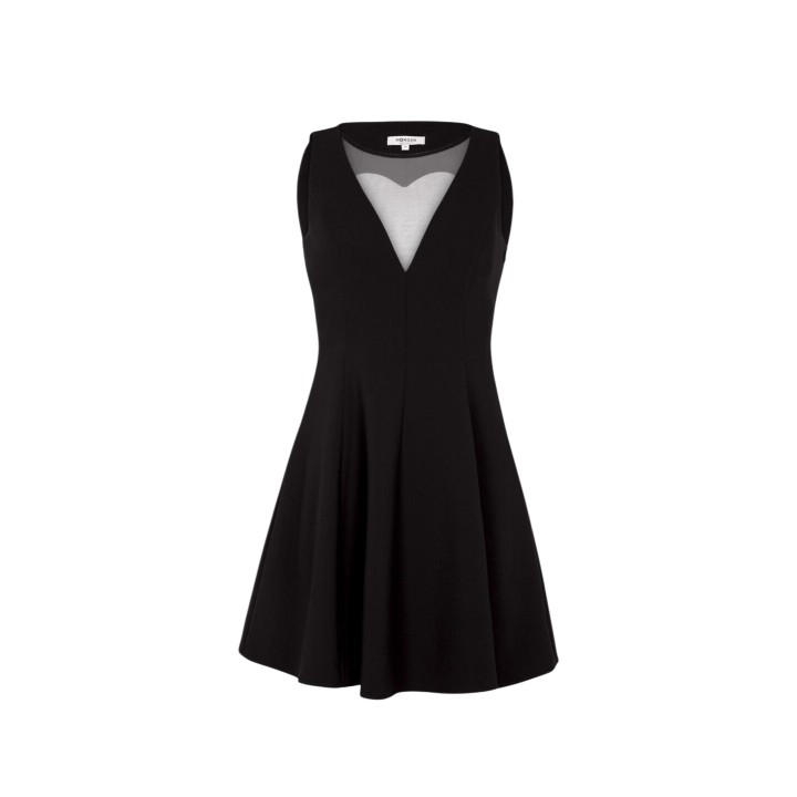 Vestido de mujer negro Morgan De Toi 261-RCOEUR en vista frontal