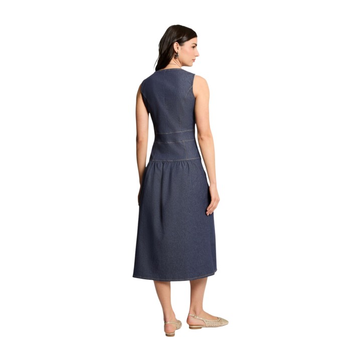 Morgan De Toi vestido de mujer 261-RJAN en denim oscuro vista posterior
