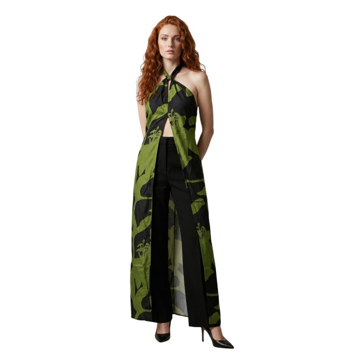 Vestido verde de mujer Replay vista de tres cuartos