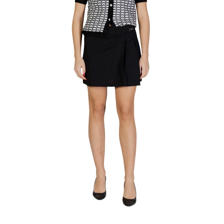 Falda negra de mujer Only Onlevi Life Hw Short Skirt vista frontal