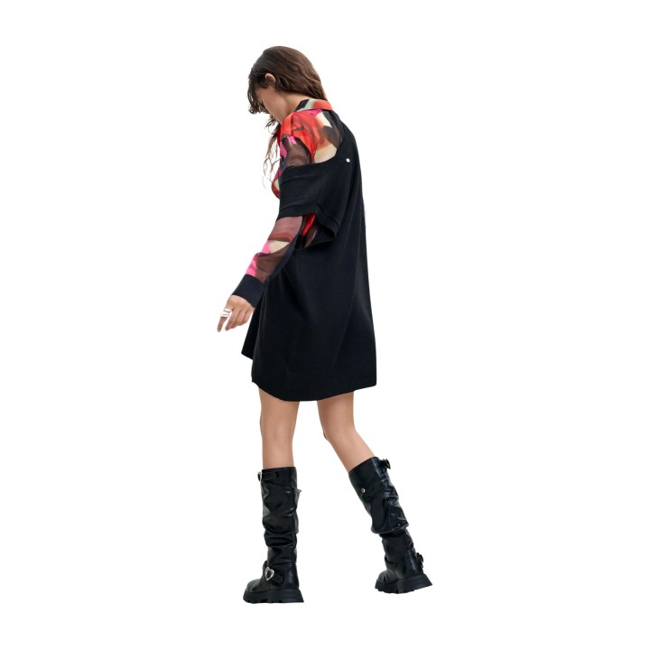 Desigual vestido de mujer negro 26WWVW43 vista posterior