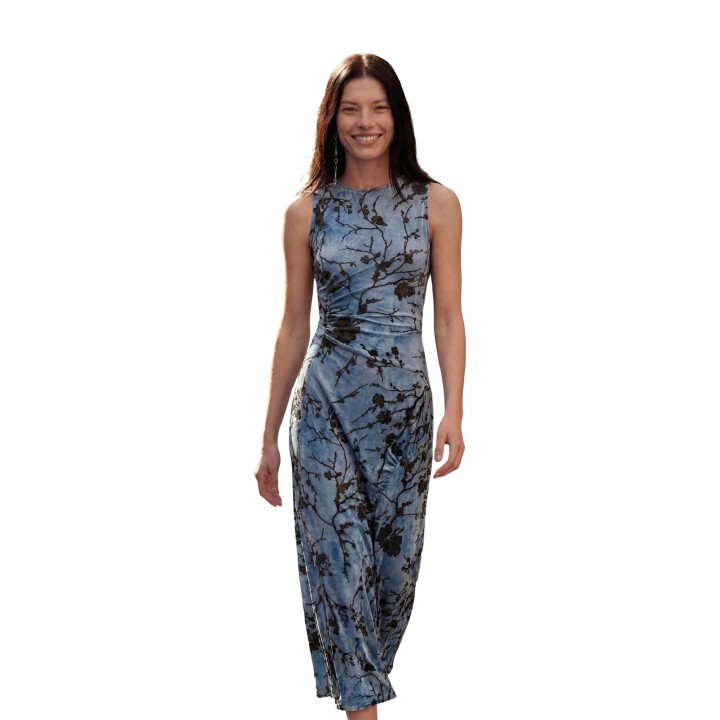 Desigual vestido de mujer azul pálido Repris Vest Cougar 26SWVKX0 vista frontal