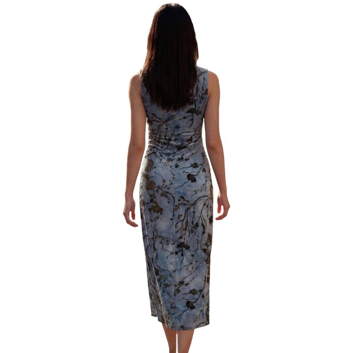 Desigual vestido de mujer azul pálido Repris Vest Cougar 26SWVKX0 vista posterior