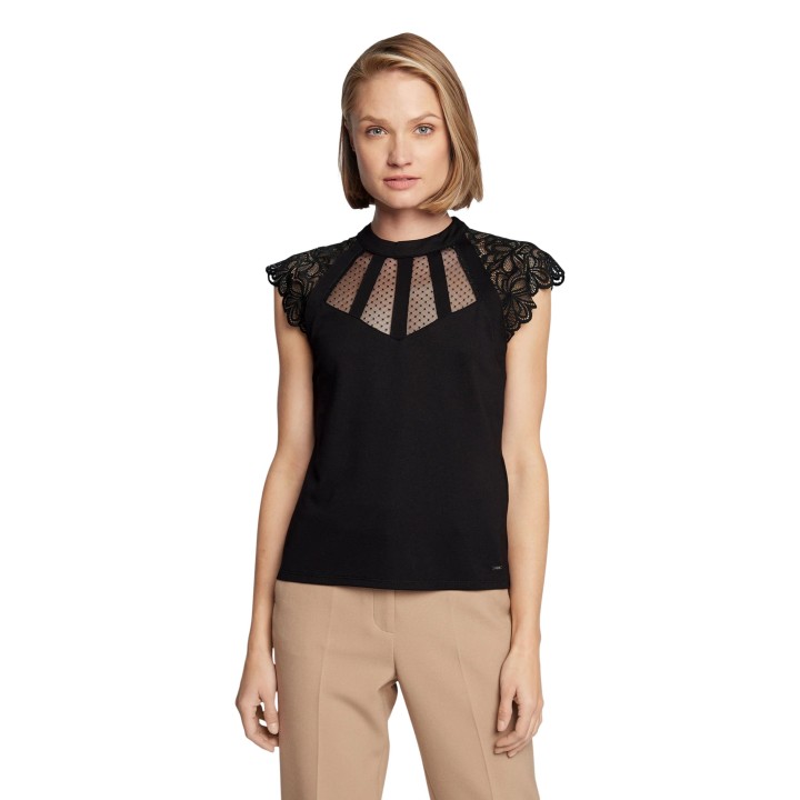 Morgan De Toi blusa de mujer negra 222-DEMANE vista frontal
