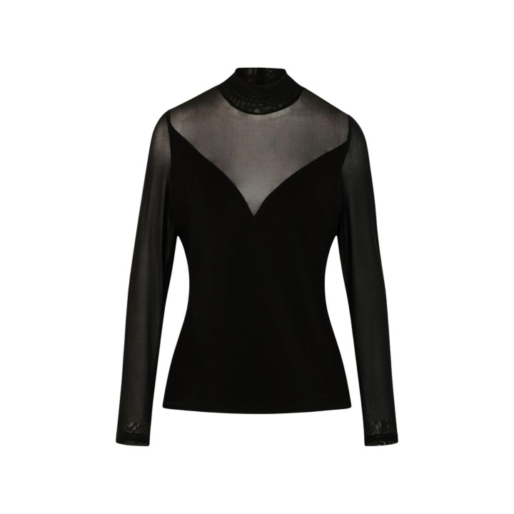 Morgan De Toi 242-TIMARA blusa negra de mujer vista frontal