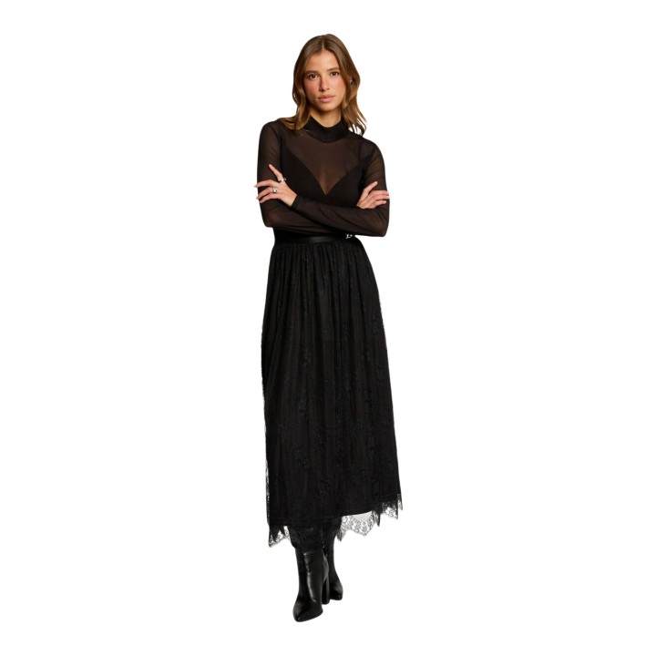 Morgan De Toi 242-TIMARA blusa negra de mujer vista tres cuartos