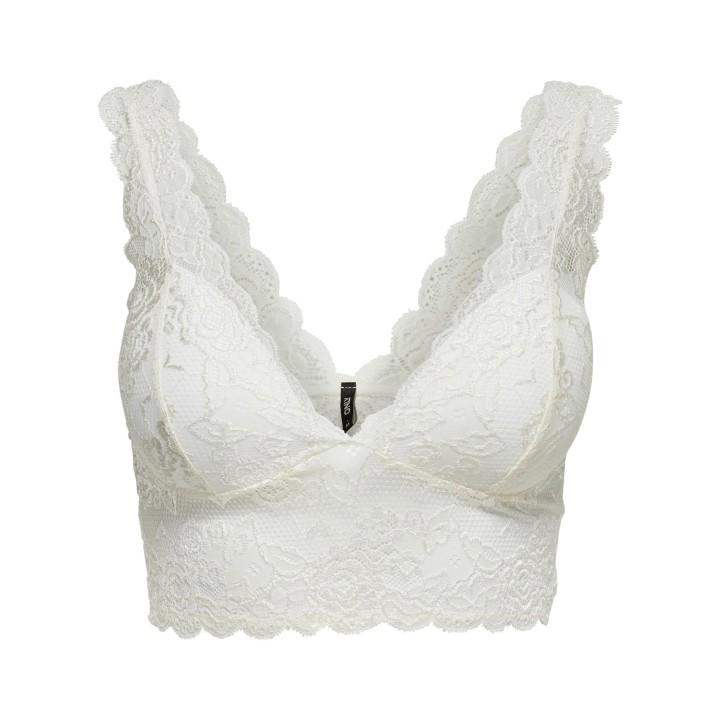 Sujetador de encaje blanco Only para mujer vista frontal