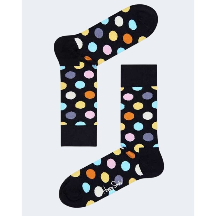Calcetines Happy Socks para hombre BDO01 negros con lunares vista frontal