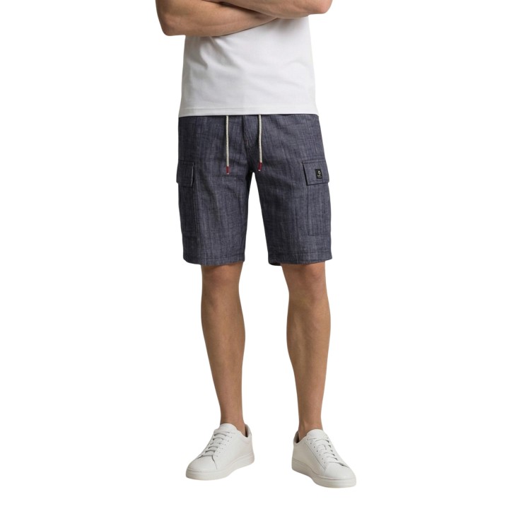 YOS pantalón corto de hombre azul vista frontal