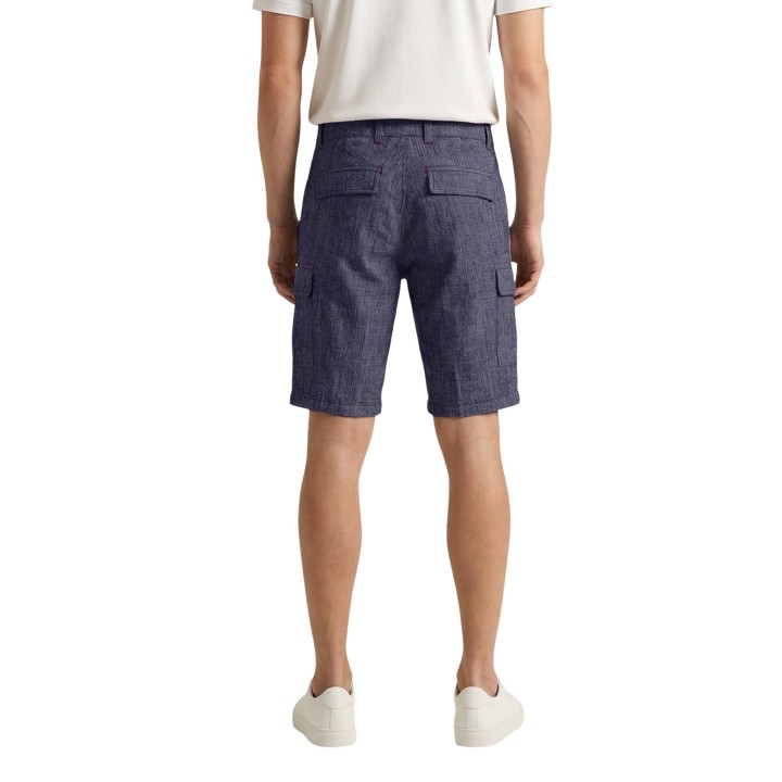 YOS pantalón corto de hombre azul vista posterior