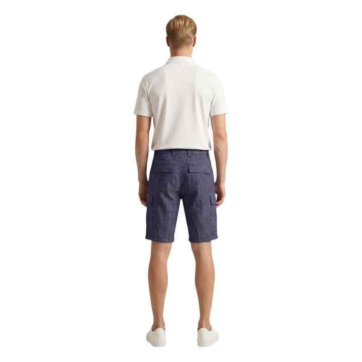 YOS pantalón corto de hombre azul vista posterior completa