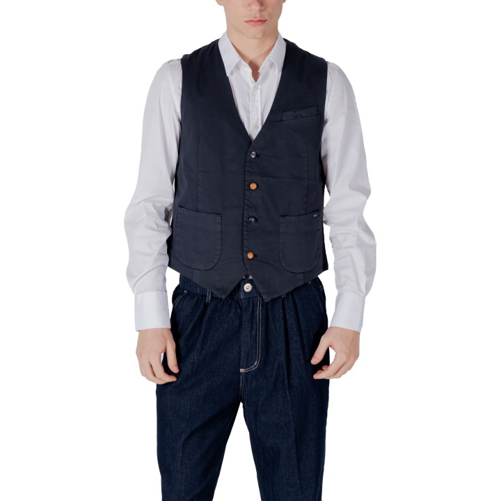 Gianni Lupo chaleco de hombre azul oscuro GL9710 vista frontal