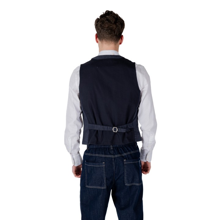 Gianni Lupo chaleco de hombre azul oscuro GL9710 vista posterior