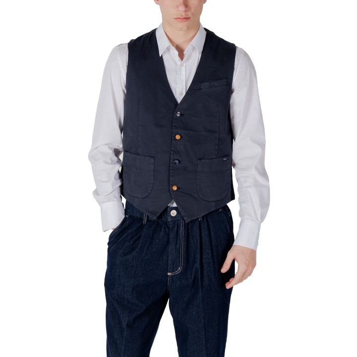 Gianni Lupo chaleco de hombre azul oscuro GL9710 vista frontal