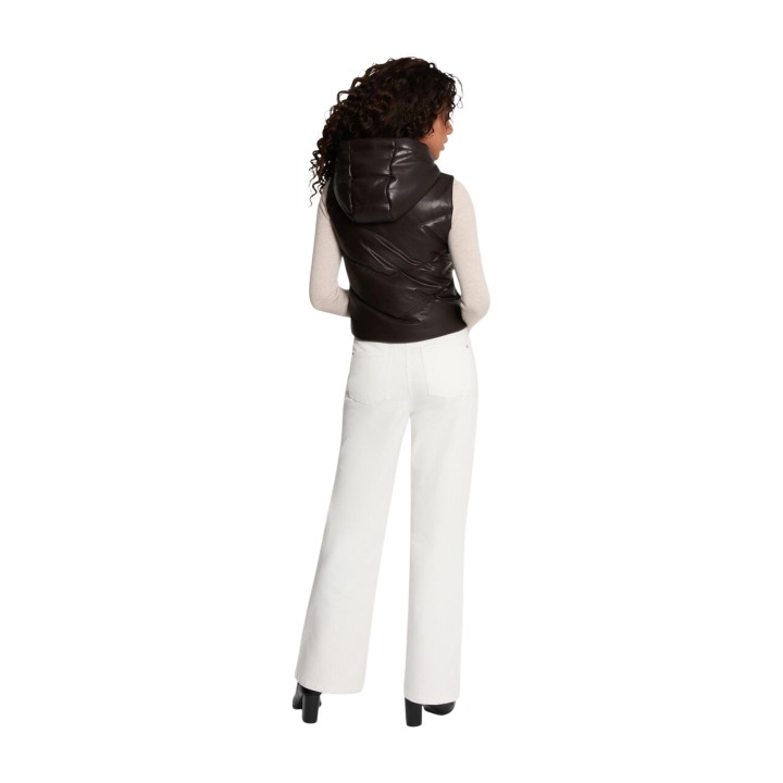 Chaleco de mujer Morgan De Toi 232-GSOLO marrón oscuro vista posterior