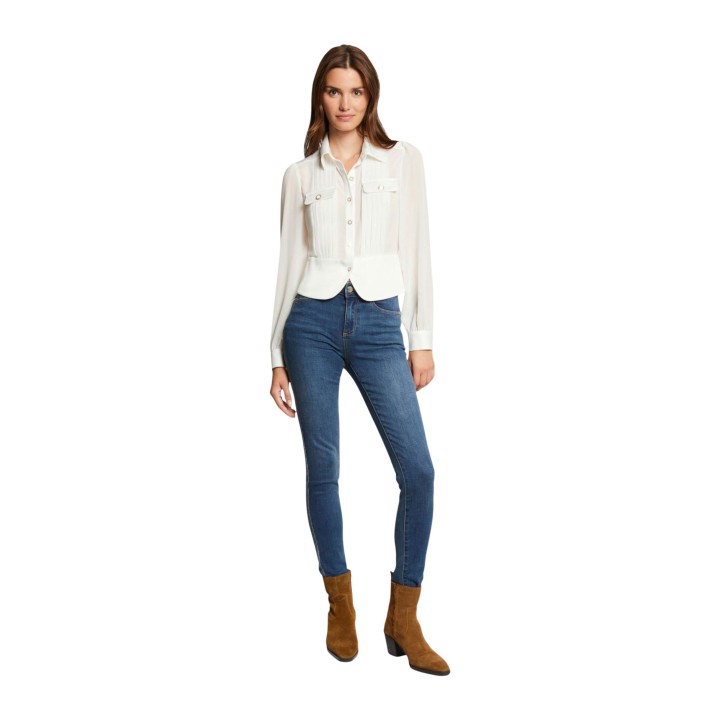 Blusa blanca de mujer Morgan De Toi 232-CLOCLO vista frontal