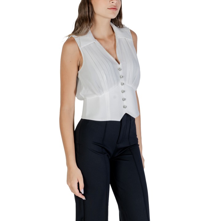 Morgan De Toi blusa de mujer blanca 242-OPLI vista tres cuartos