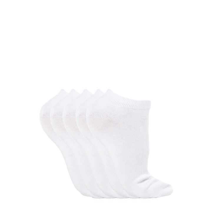 Jack Jones calcetines de hombre blancos pack de 5 vista de tres cuartos