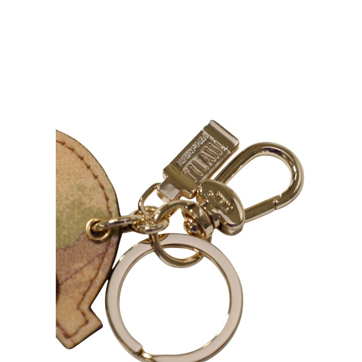 Detalle de los herrajes dorados del llavero de mujer Alviero Martini Prima Classe C W287 6000