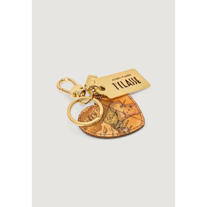 Alviero Martini Prima Classe llavero de mujer beige con corazón de cuero vista tres cuartos