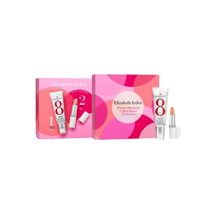 Set hidratante 8 horas para mujer Arden caja rosa vista frontal