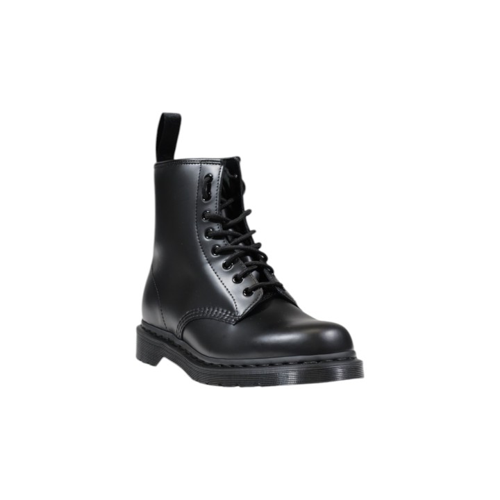 Botines de hombre Dr. Martens 1460 Mono Black negros vista tres cuartos frontal