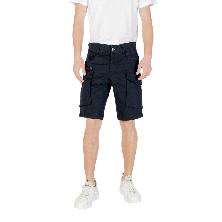Bermuda Replay para hombre en azul oscuro vista frontal