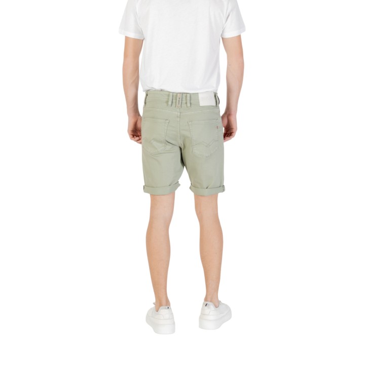 Replay pantalón corto de hombre verde vista posterior