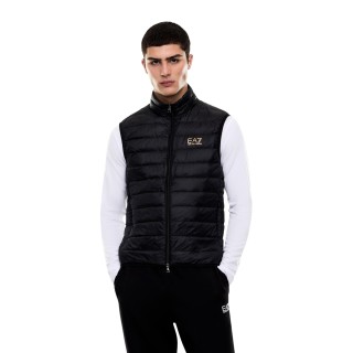 EA7 chaleco acolchado azul para hombre 8NPQ06 PNGPZ vista frontal