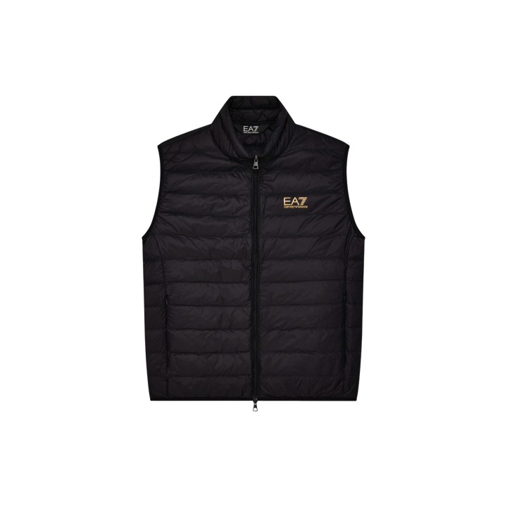 EA7 chaleco acolchado azul para hombre 8NPQ06 PNGPZ vista frontal
