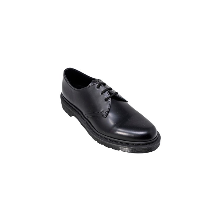 Zapato negro Dr. Martens 1461 Mono Smooth para hombre vista tres cuartos
