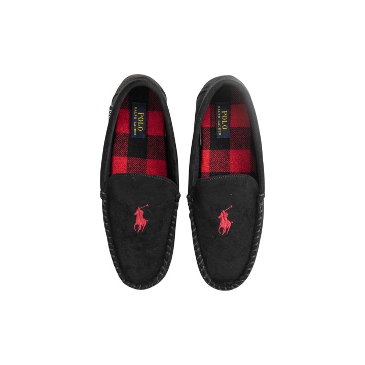 Zapatillas de casa Ralph Lauren Declan RF103255 para hombre en negro vista frontal