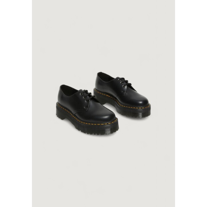 Dr. Martens 1461 Quad 25567001 para mujer zapatos negros con cordones en vista tres cuartos