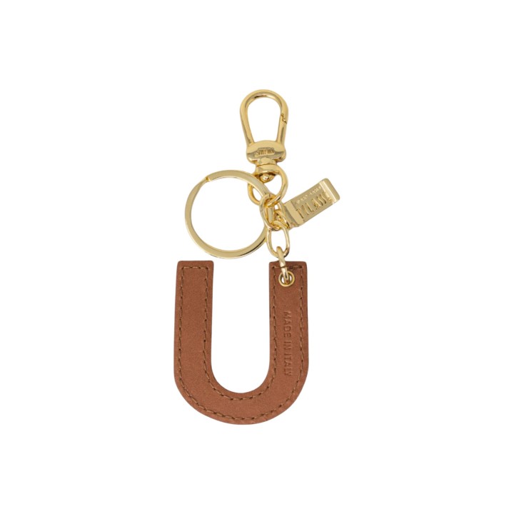 Llavero de mujer Alviero Martini Prima Classe Letter U P00U 6000 beige de piel vista posterior