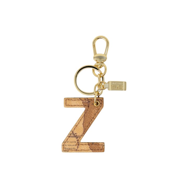 Alviero Martini Prima Classe llavero de mujer beige de cuero con letra Z vista frontal