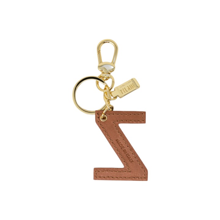 Alviero Martini Prima Classe llavero de mujer beige de cuero con letra Z vista posterior