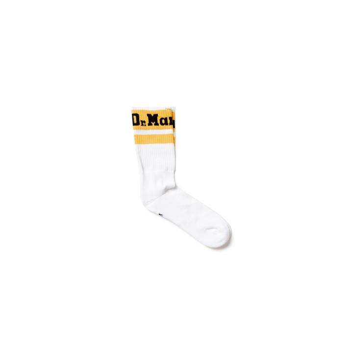 Calcetín Dr. Martens para hombre blanco AC681103 en vista tres cuartos