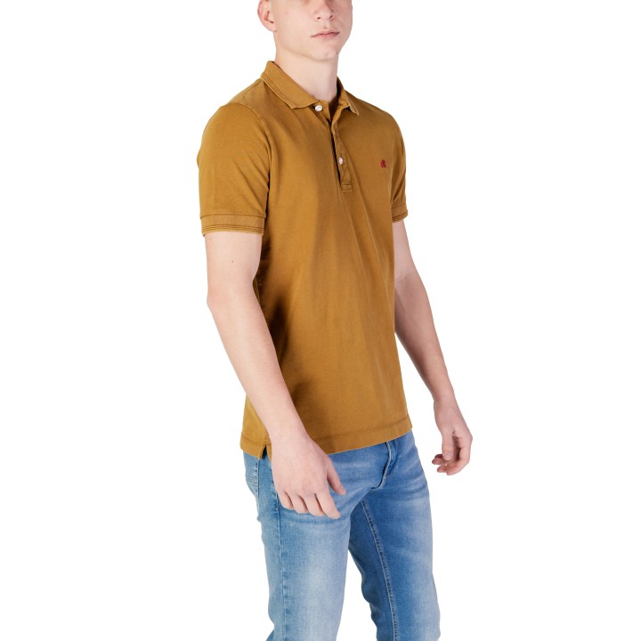 Polo Replay de hombre color bronce vista lateral