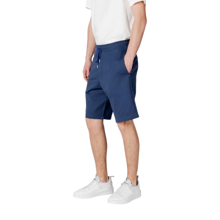 Replay pantalón corto de hombre azul vista tres cuartos