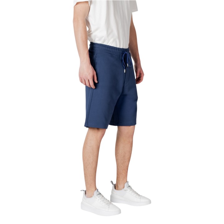Replay pantalón corto de hombre azul vista tres cuartos