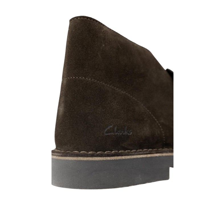 Botas Clarks de hombre Desert BT Evo marrón de ante vista posterior