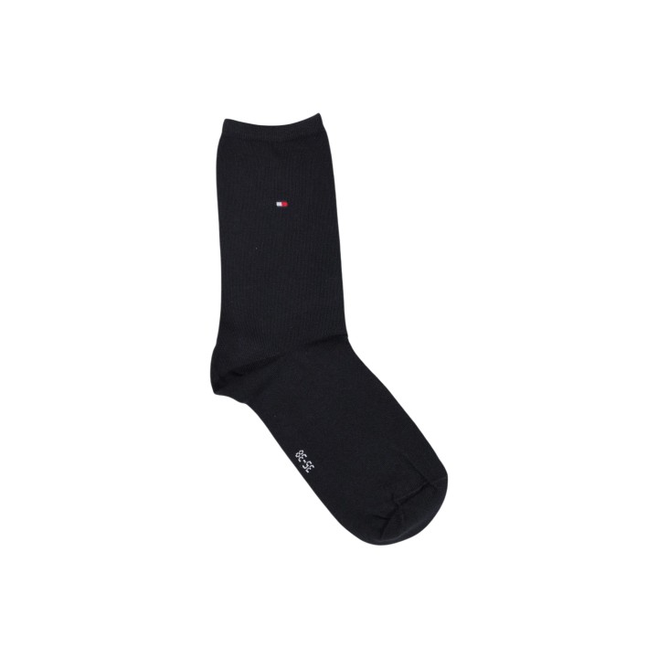 Tommy Hilfiger calcetín negro de mujer referencia 371221 vista de tres cuartos