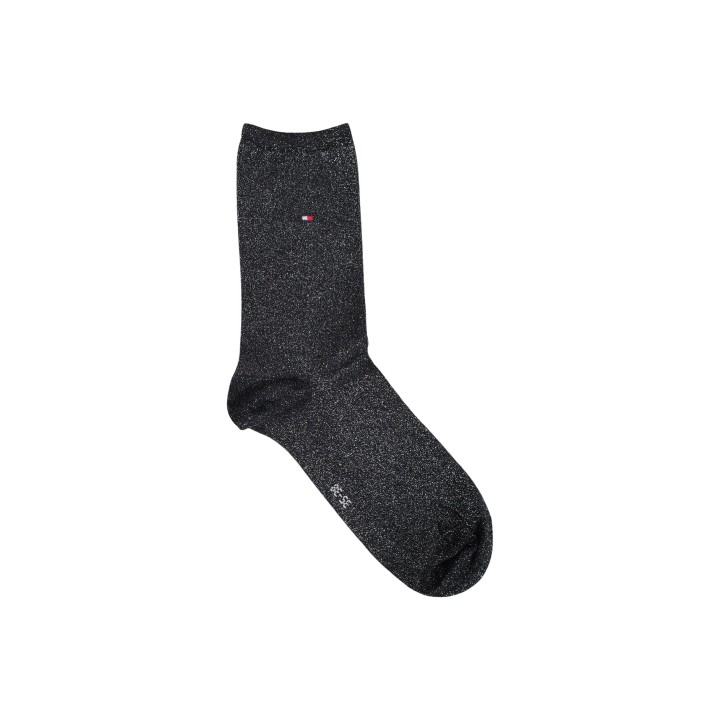 Tommy Hilfiger calcetín plateado de mujer referencia 371221 vista de tres cuartos