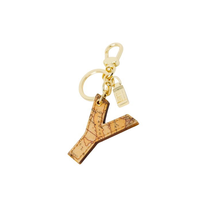 Alviero Martini Prima Classe llavero de mujer beige Lettera Y P00Y 6000 vista tres cuartos