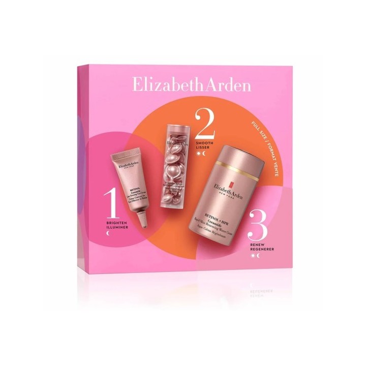 lote elizabeth arden crema retinol 50 ml pack de 3 en estuche rosa vista frontal