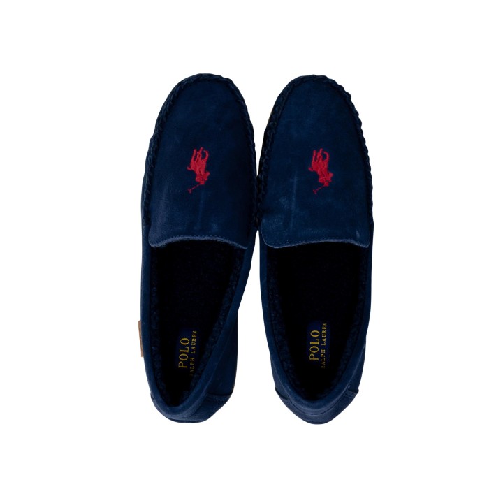 Ralph Lauren Collins RF103863 zapatillas de casa azules para hombre vista superior
